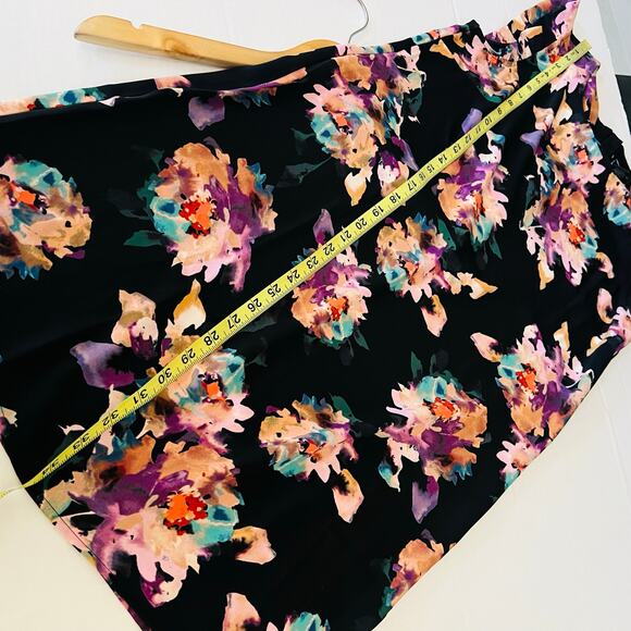 Nicole Miller Floral Multicolored Ruffle Sleeve Dress Size 6 - Picture 6 of 7